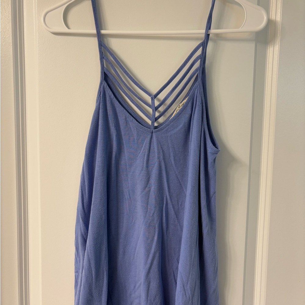 Express Blue Sleeveless Relaxed Camisole